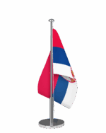 Serbien Tischfahne
