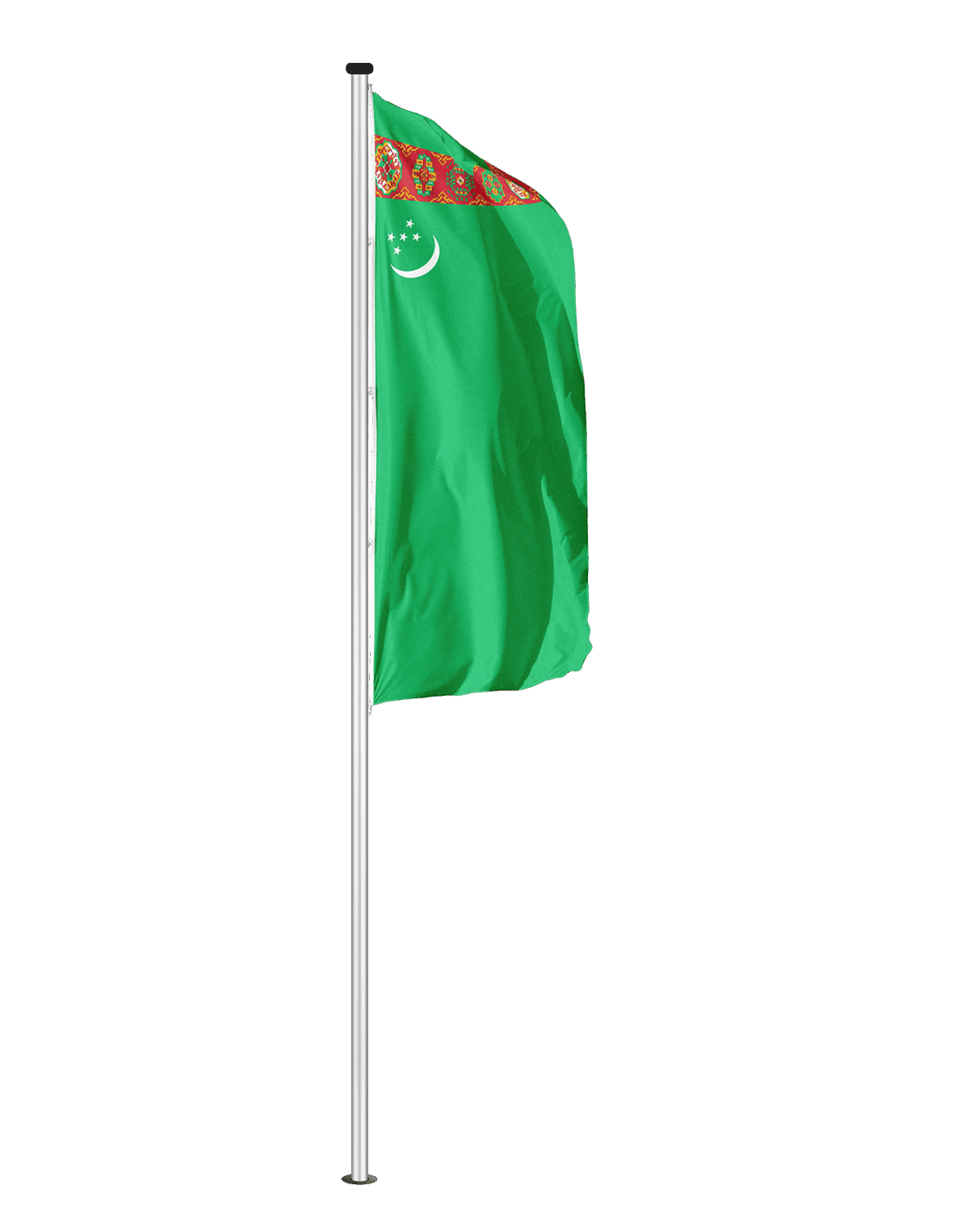 Turkmenistan Hochformatfahne