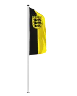 Bundeslandflagge Baden-Württemberg Hochformatfahne Dienstflagge