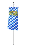 Bundeslandflagge Bayern Bannerfahne Bürgerflagge