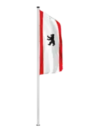 Bundeslandflagge Berlin Hochformatfahne