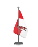 Bundeslandflagge Brandenburg Tischfahne