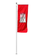 Bundeslandflagge Hamburg Auslegerfahne