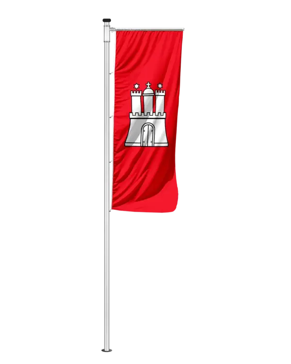Bundeslandflagge Hamburg Auslegerfahne