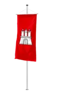 Bundeslandflagge Hamburg Bannerfahne