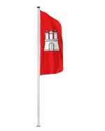 Bundeslandflagge Hamburg Hochformatfahne