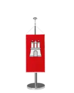 Bundeslandflagge Hamburg Tischbannerfahne