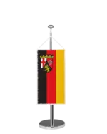 Bundeslandflagge Rheinland-Pfalz Tischbannerfahne