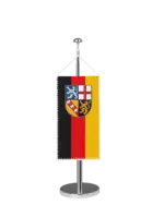 Bundeslandflagge Saarland Tischbannerfahne