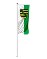 Bundeslandflagge Sachsen Auslegerfahne Dienstflagge
