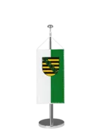 Bundeslandflagge Sachsen Tischbannerfahne Dienstflagge