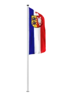 Bundeslandflagge Schleswig-Holstein Hochformatfahne Dienstflagge