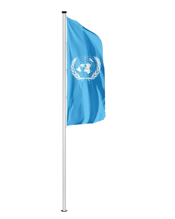 UNO Flagge | Sonderfahne Premium Qualität Auslegerfahne